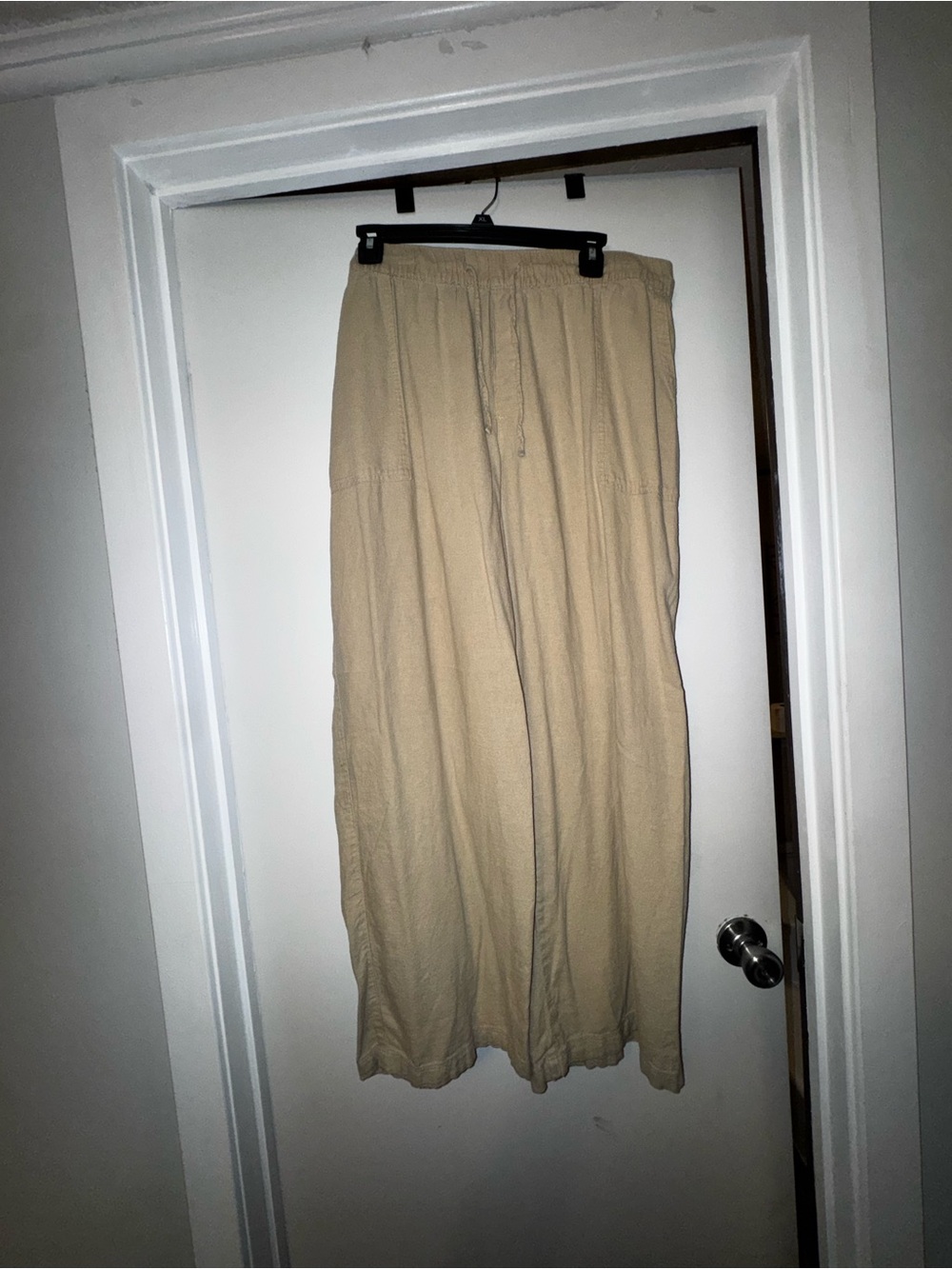 Relaxed Drawstring Pants - Beige